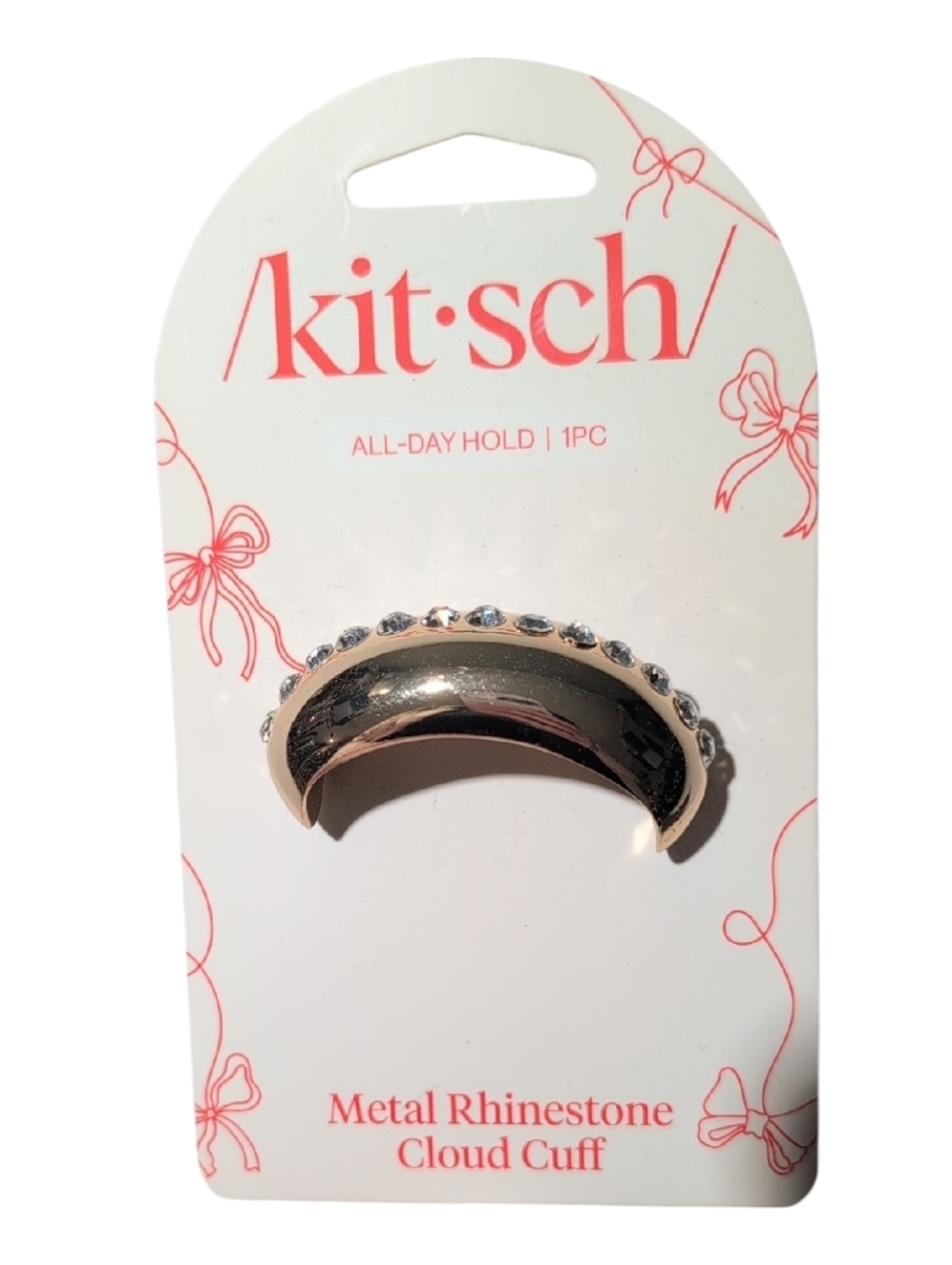 Kitsch Metal White Rhinestone Cloud Cuff for Hair